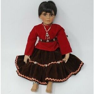 Native American Indian Porcelain Doll